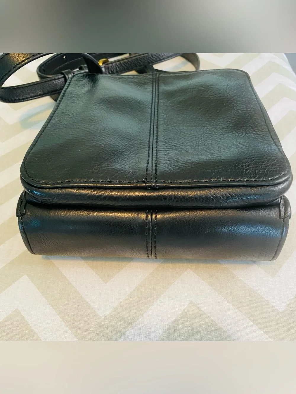 American Leather Co. Black Leather Crossbody Bag